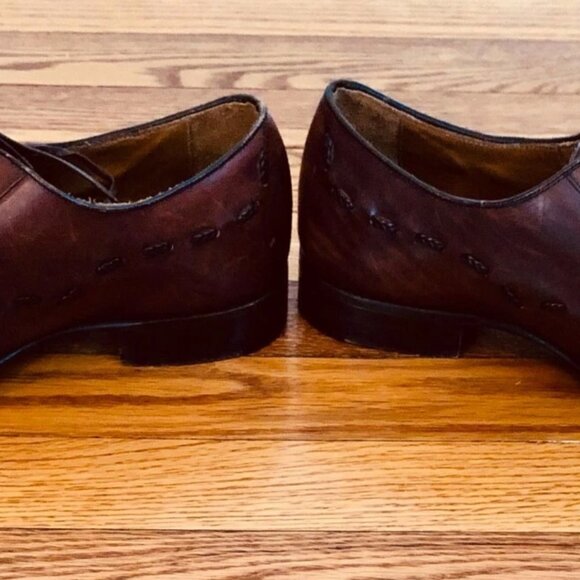 Sergio Rossi Men\'s Burgundy Brogue Designer Italian Leather Oxfords US8 EU41 UK7 main image 7
